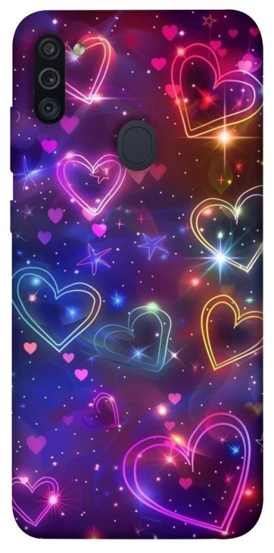 Чохол на Samsung Galaxy M11 Drawn hearts фото 1 з 1