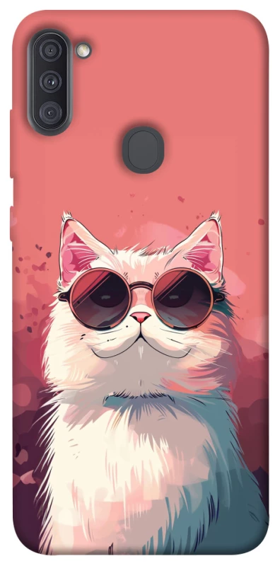 Чехол на Samsung Galaxy A11 Сat with glasses фото 1 из 1