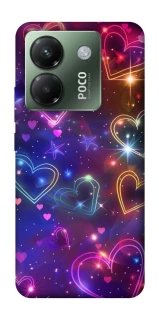Чохол на Xiaomi Poco M7 pro 5G Drawn hearts фото 1 з 1
