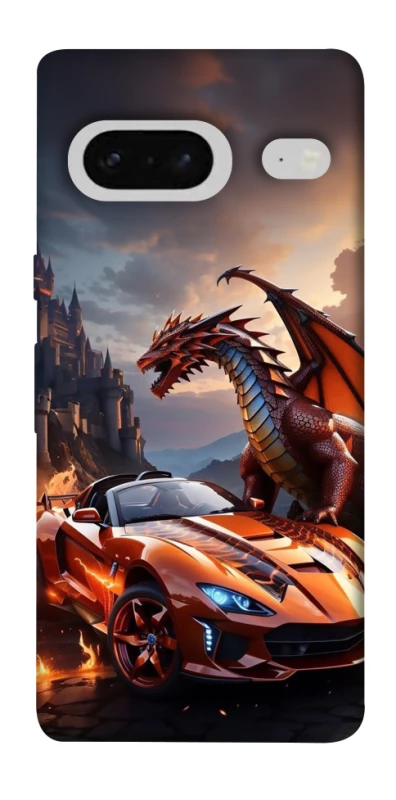 Чехол на Google Pixel 7 Сar and dragon фото 1 из 1