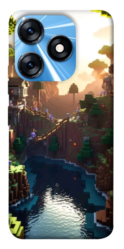 Чехол на TECNO Spark 10 Minecraft sunset фото 1 из 1