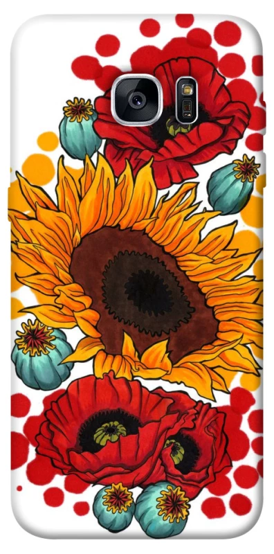 Чохол на Samsung G935F Galaxy S7 Edge Соняшники та маки фото 1 з 1