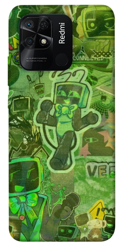 Чохол на Xiaomi Redmi 10C Dandysworld tv green theme фото 1 з 1