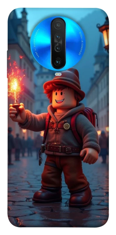 Чохол на Xiaomi Redmi K30 Roblox Fire Logo Blue Flames фото 1 з 1