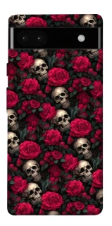 Чехол на Google Pixel 6a Черепа и розы фото 1 из 1