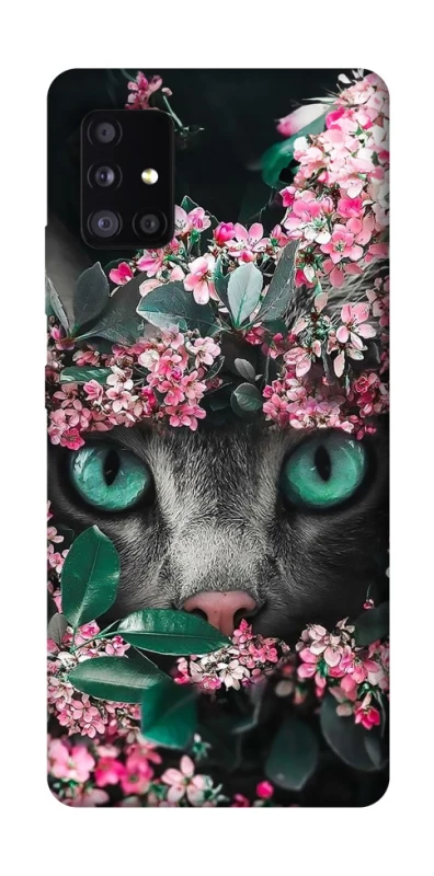 Чехол на Samsung Galaxy A51 5G Кот в цветах фото 1 из 1