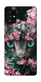 Чехол на Samsung Galaxy A51 5G Кот в цветах фото 1 из 1