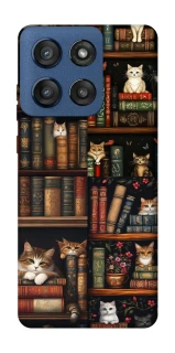 Чехол на Motorola Edge 60 Stylus Cats & Books фото 1 из 1
