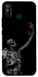 Чехол на TECNO Spark 6 Go Skeleton vs Rose фото 1 из 1