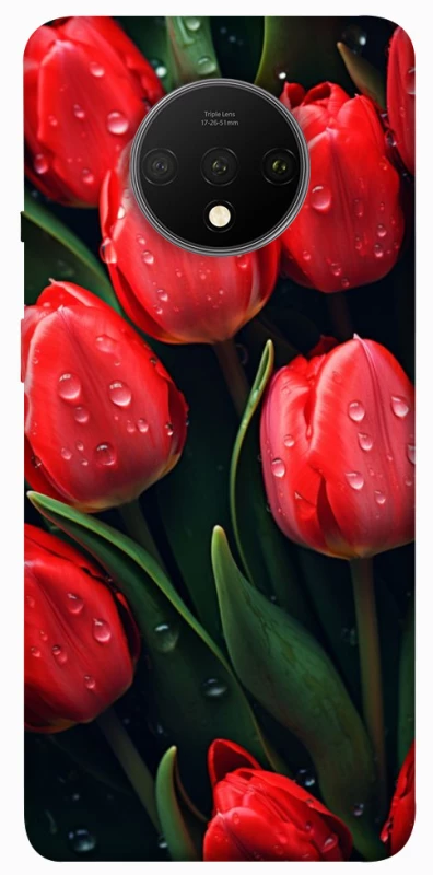Чохол на OnePlus 7T Червоні тюльпани фото 1 з 1