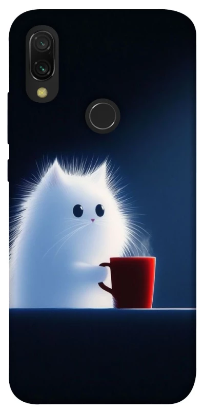 Чохол на Xiaomi Redmi 7 Чохол кіт з кавою фото 1 з 1