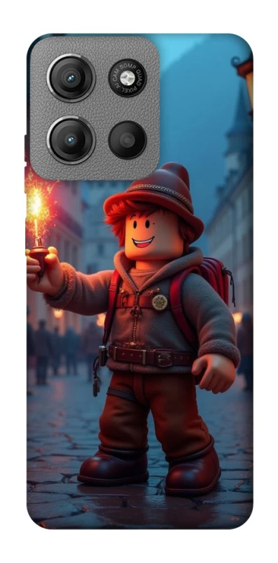 Чохол на Motorola Moto G15 4G Roblox Fire Logo Blue Flames фото 1 з 1