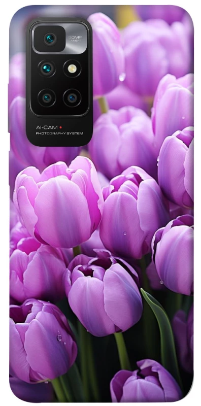 Чохол на Xiaomi Redmi 10 Фіолетові тюльпани фото 1 з 1