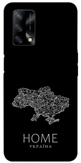 Чохол на Oppo A74 4G Ukraine black map фото 1 з 1