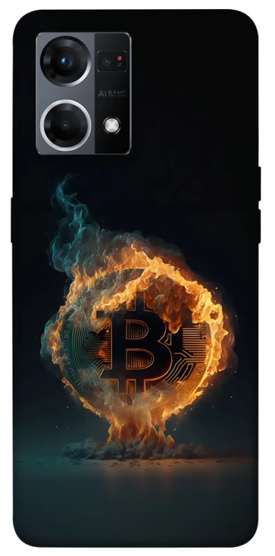 Чохол на Oppo Reno 7 4G Fire Bitcoin фото 1 з 1