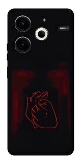 Чехол на TECNO Pova 6 Neo (LI6) Красное сердце фото 1 из 1