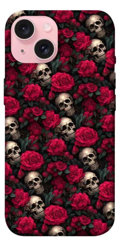 Чохол на Apple iPhone 15 (6.1") Черепа та рози фото 1 з 1