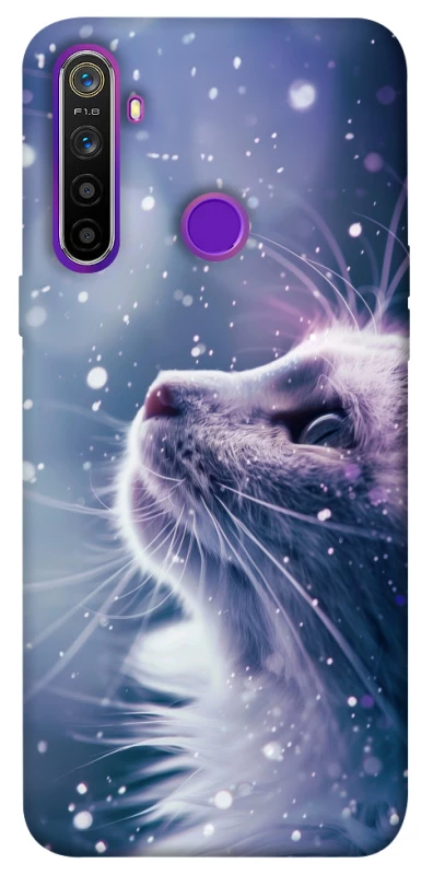 Чехол на Realme 5 Snow cat фото 1 из 1