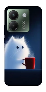 Чехол на Xiaomi Poco M7 pro 5G Чехол кот с кофе фото 1 из 1