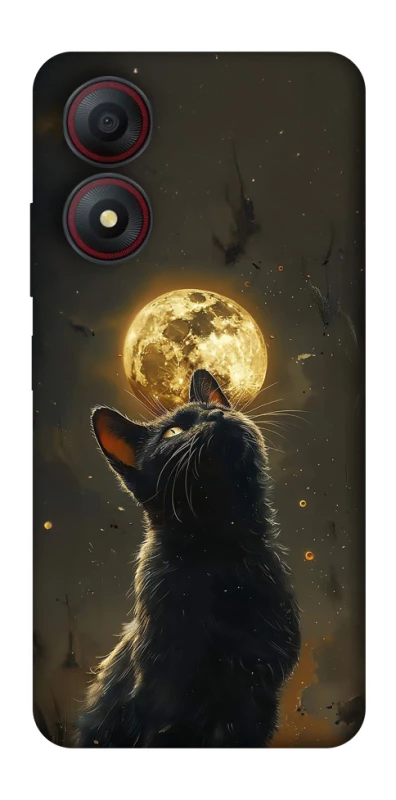 Чехол на ZTE Blade A34 4G Кот под луной v2 фото 1 из 1