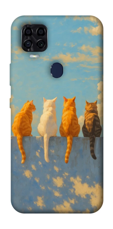 Чехол на ZTE Blade v2020 cats on wall фото 1 из 1