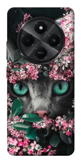 Чохол на Xiaomi Redmi A4 Кіт в квітах фото 1 з 1