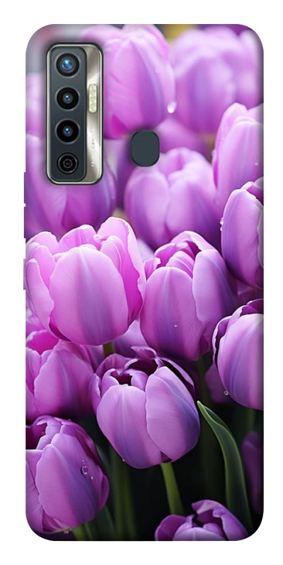 Чохол на TECNO Camon 17 Фіолетові тюльпани фото 1 з 1