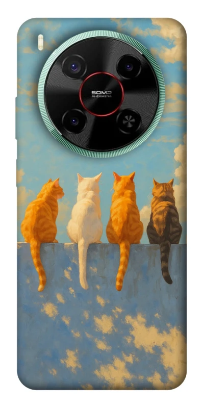 Чохол на ZTE Nubia V70 Max cats on wall фото 1 з 1
