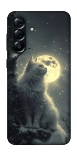 Чохол на Samsung Galaxy A57 5G Кіт під місяцем фото 1 з 1