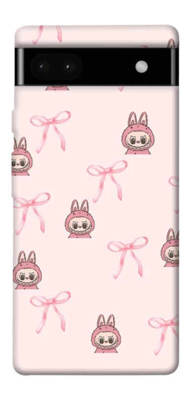 Чехол на Google Pixel 6a Pink bows and Labubus фото 1 из 1