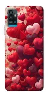 Чохол на ZTE Blade A71 Many hearts фото 1 з 1
