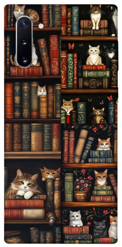 Чохол на Samsung Galaxy Note 10 Cats & Books фото 1 з 1