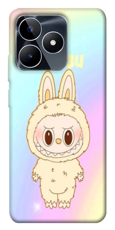 Чохол на Realme C53 Fluffy Rainbow Labubu фото 1 з 1