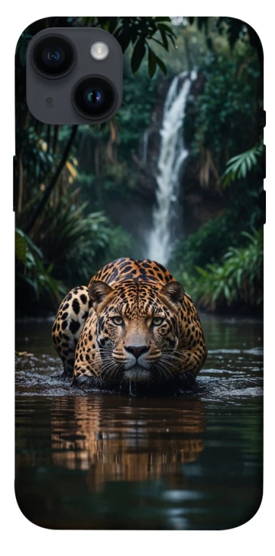 Чехол на Apple iPhone 14 Plus (6.7") Leopard in water фото 1 из 1