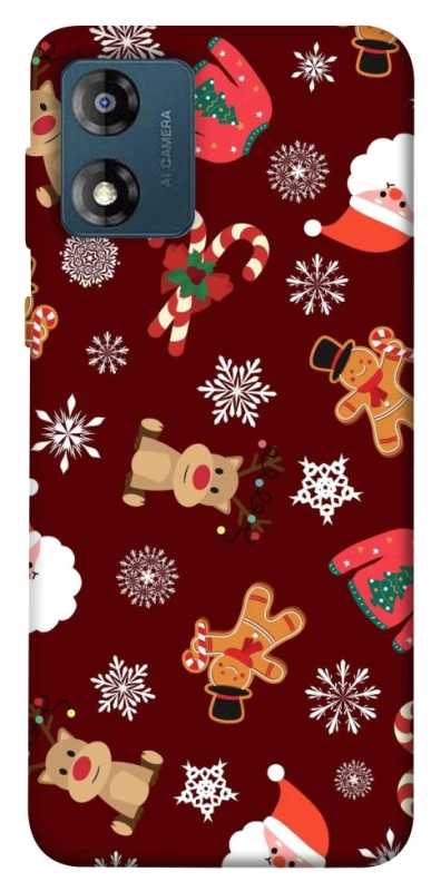 Чехол на Motorola Moto E13 Новогодний v6 фото 1 из 1