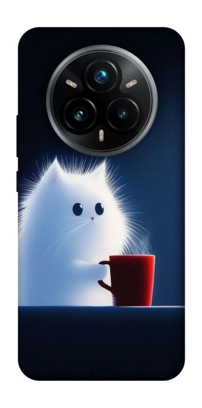 Чехол на Realme 14 Pro+ Чехол кот с кофе фото 1 из 1