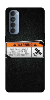 Чехол на Oppo Reno 4 Pro Warning фото 1 из 1