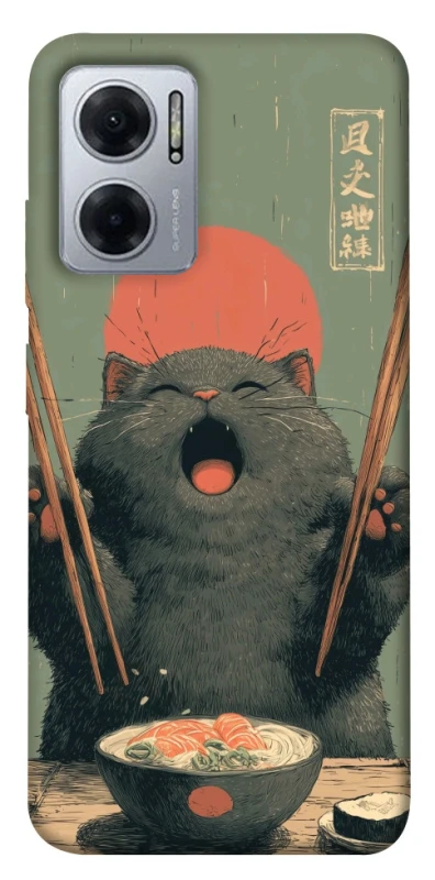 Чохол на Xiaomi Redmi Note 11E Hungry Cat фото 1 з 1
