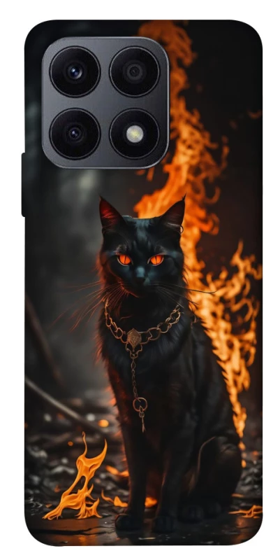 Чехол на Huawei Honor X8a Огненный кот фото 1 из 1