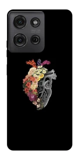 Чохол на Motorola Moto G75 Heart with flowers фото 1 з 1