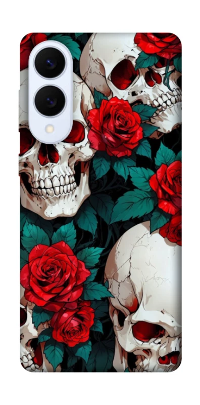 Чохол на Samsung Galaxy S25 Edge skull and rose фото 1 з 1