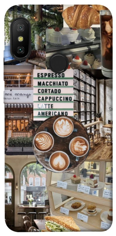 Чохол на Xiaomi Mi A2 Lite / Xiaomi Redmi 6 Pro Coffee collage ver.5 фото 1 з 1