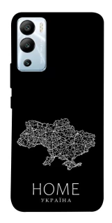 Чехол на Infinix Hot 12i Ukraine black map фото 1 из 1
