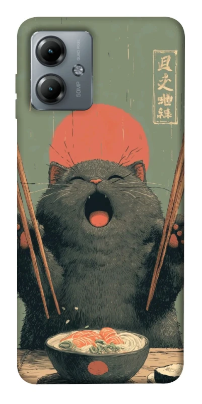 Чехол на Motorola Moto G14 Hungry Cat фото 1 из 1