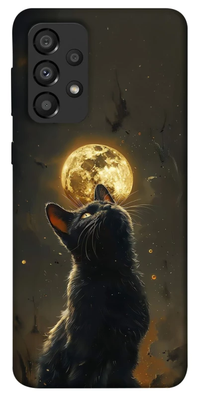 Чохол на Samsung Galaxy A33 5G Кіт під місяцем v2 фото 1 з 1