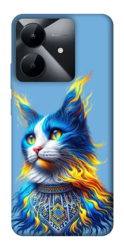 Чехол на Realme Note 60x Кот патриот фото 1 из 1