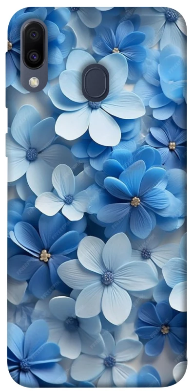 Чохол на Samsung Galaxy M20 Сині квіти фото 1 з 1