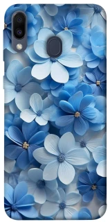 Чехол на Samsung Galaxy M20 Синие цветы фото 1 из 1