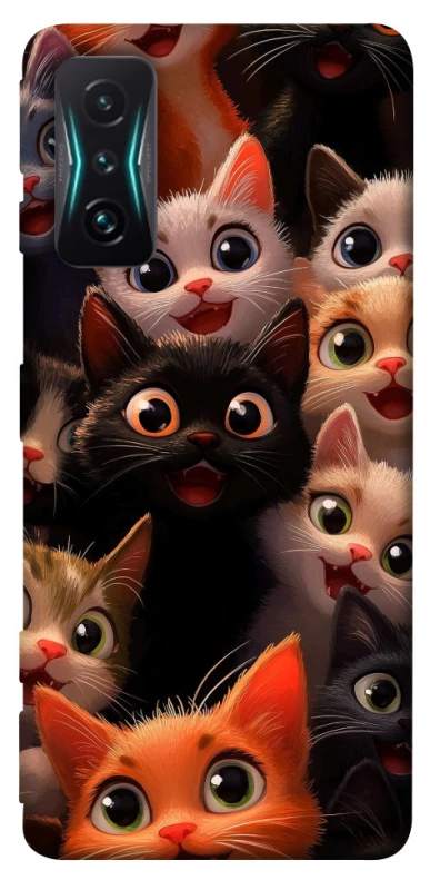 Чохол на Xiaomi Redmi K50 Gaming happy cats фото 1 з 1