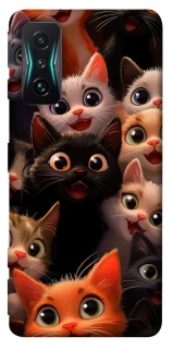 Чохол на Xiaomi Redmi K50 Gaming happy cats фото 1 з 1